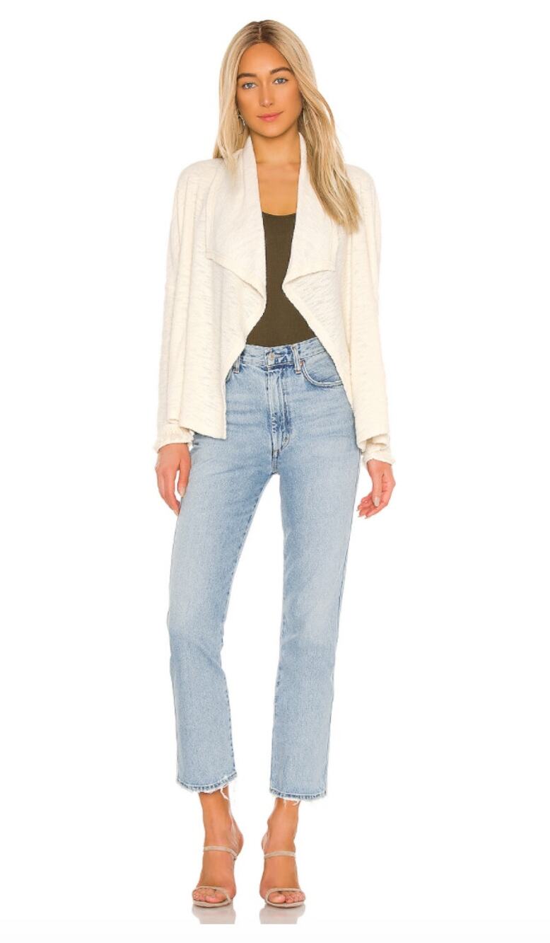 JACK BY BBDakota Cream Ivory Open Fringe Cardigan / S